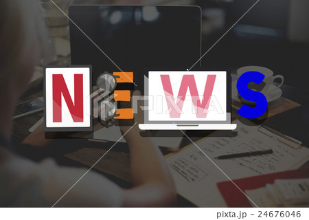 News Broadcast Information Report Update Communication Concept 24676046