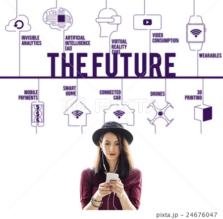 The Future Connected Drones Technology Concept 24676047