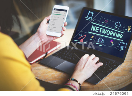 Networking System Social Network Connection Concept Networking System Social Network Connection Concept 24676092