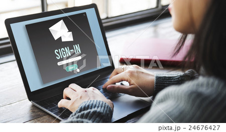 Sign-in Sign-up Application Apply Enroll Enter Concept 24676427