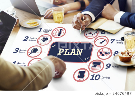 Business Analytics Strategy Methods Tactics Graphic Concept 24676497