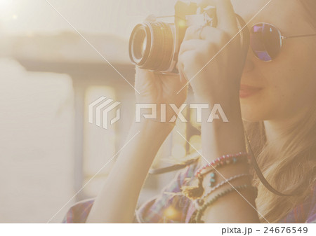 Girl Adventure Hangout Traveling Holiday Photography Concept Girl Adventure Hangout Traveling Holiday Photography Concept 24676549