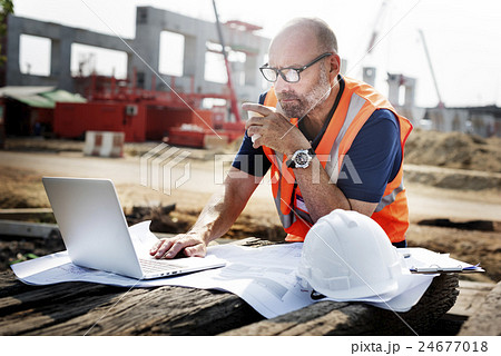 Construction Worker Planning Contractor Developer Concept Construction Worker Planning Contractor Developer Concept 24677018