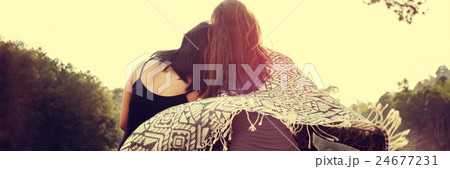 Couple Trip Togetherness Friendship Happiness Concept Couple Trip Togetherness Friendship Happiness Concept 24677231