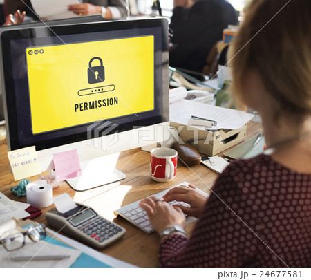 Lock Icon Password Protected Graphic Concept 24677581