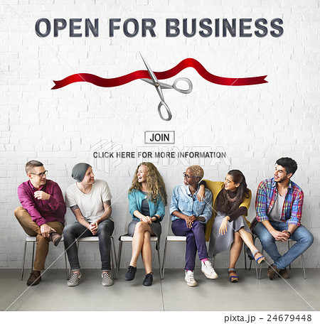 New Business Ribbon Cutting Celebration Event Concept New Business Ribbon Cutting Celebration Event Concept 24679448