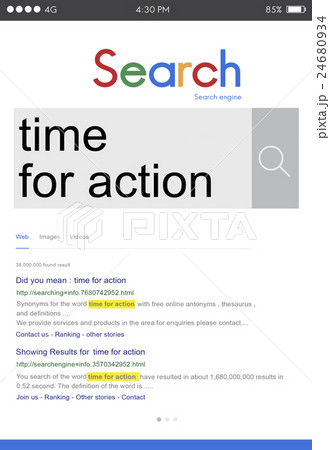 Time for Action Encouragement Motivation Progress Success Concept 24680934