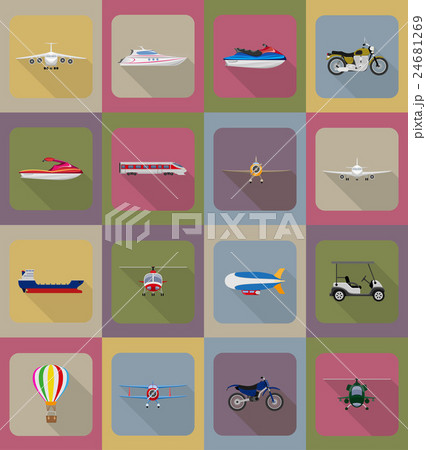 transport flat icons vector illustration 24681269