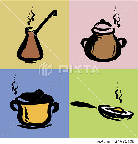 Hand drawn illustration of kitchen utensils 24681409