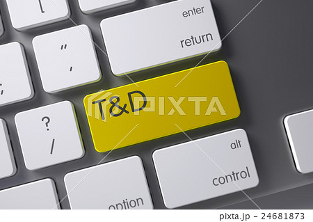 TD Yellow Keypad. 3D Illustration. 24681873