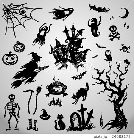 Set Halloween Objects Collection  24682172