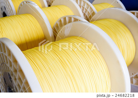 Group of fiber optic cable reels 24682218