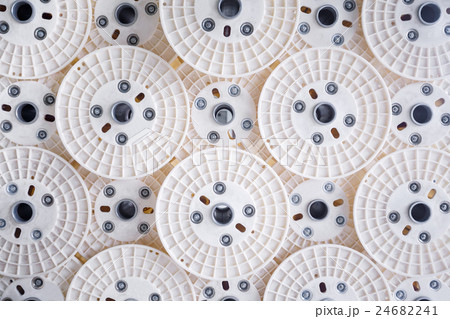 Background of optical fibers reels 24682241
