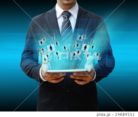 businessman using touch pad 24684531