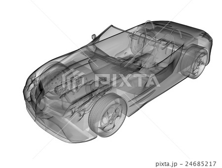 transparent sport car isolated 24685217
