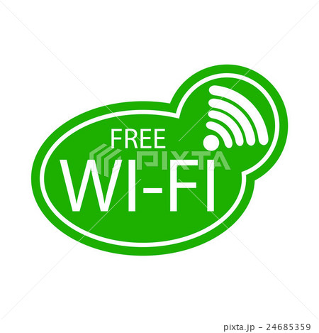 Free Wi-Fi zone vector icon. Cup with wireless 24685359