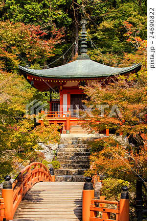 Autumn at daigoji temple with colorful 24690822