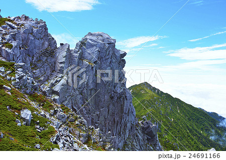 夏の木曽駒ケ岳　千畳敷カール 24691166