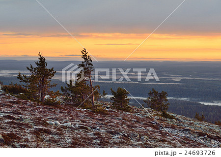 Sunset in Finnish Lapland 24693726