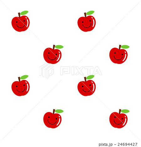 リンゴのキャラクターのイラスト素材 24694427 Pixta
