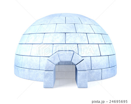 Iced igloo isolated on white background Iced igloo isolated on white background 24695695