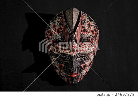 Javanese batik wooden mask 24697878