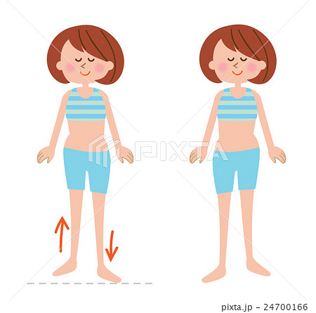 エクササイズをする女性のイラスト素材