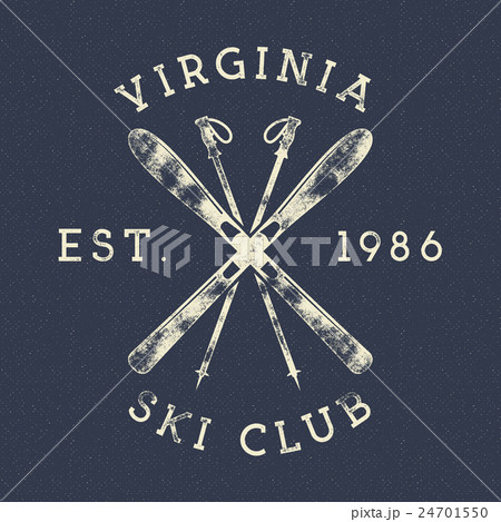 Winter Sports, Ski Club Label. Vintage Mountain 24701550