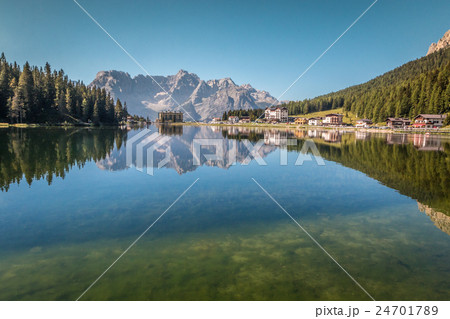 Lake Misurina in Dolomites Italy Lake Misurina in Dolomites Italy 24701789