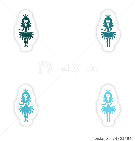 concept stylish paper sticker on white background 24703494