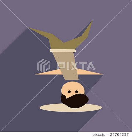 Flat web icon with long shadow male dancer Flat web icon with long shadow male dancer 24704237