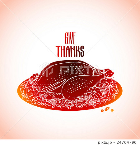 Graphic festive turkey 24704790