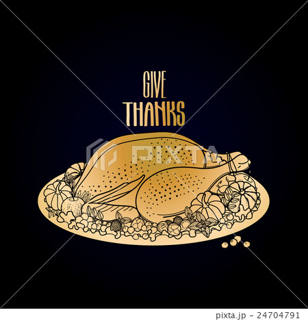 Graphic festive turkey 24704791
