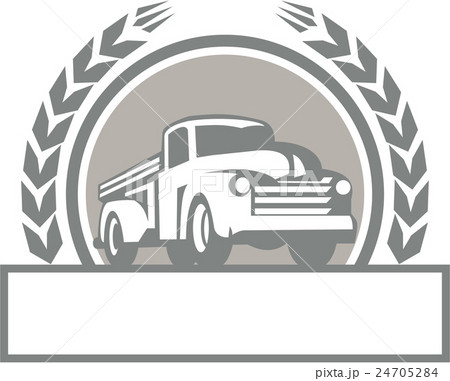 Vintage Pick Up Truck Circle Retro Vintage Pick Up Truck Circle Retro 24705284