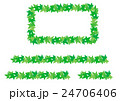 長方形のフレームと飾り罫線（アイビー） 24706406