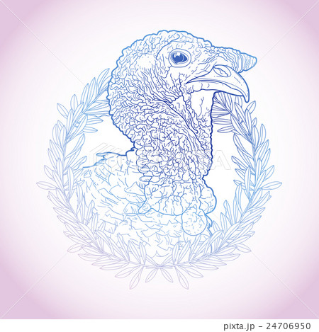 Graphic turkey head 24706950