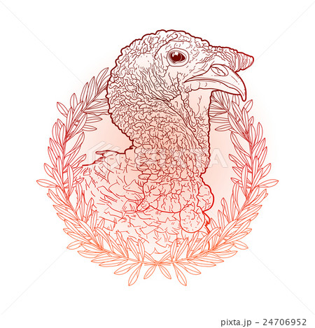 Graphic turkey head Graphic turkey head 24706952