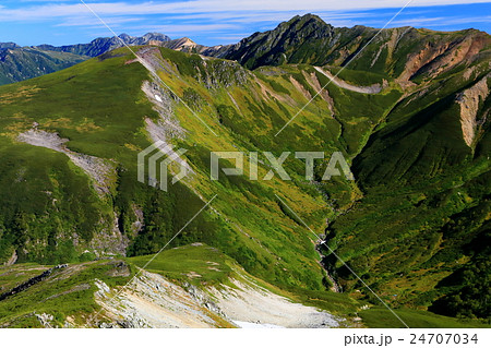 三俣蓮華岳から見る黒部源流と水晶岳 24707034