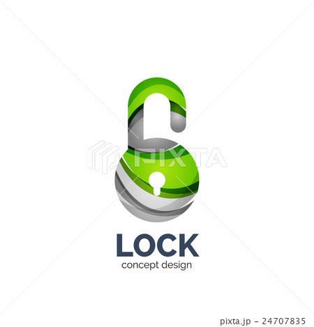 Vector creative abstract lock logo created with 24707835