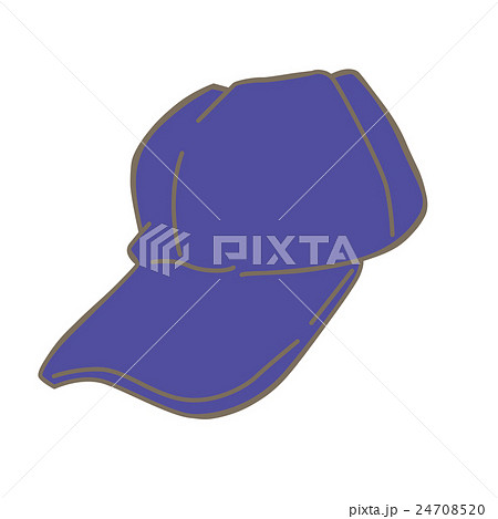 帽子のイラスト 青いキャップ 野球帽 のイラスト素材