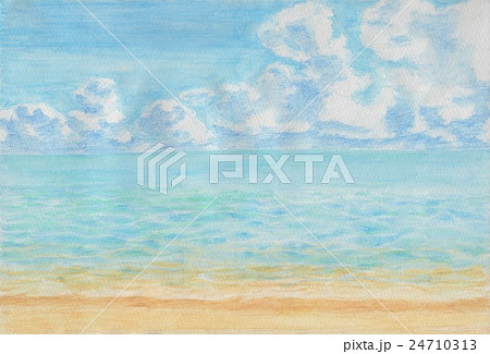 夏の海のイラスト素材 24710313 Pixta