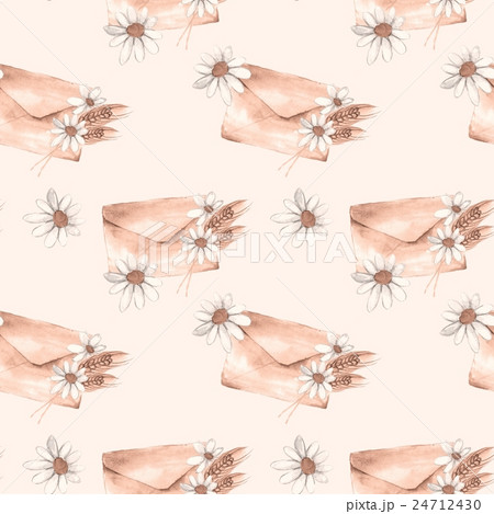 Mailing envelope. Watercolor seamless pattern 1 24712430