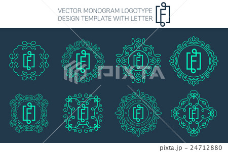 Vector monogram logo set Vector monogram logo set 24712880
