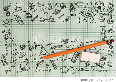 Education sketch design on paper with copy space. Education sketch design on paper with copy space. 24713177