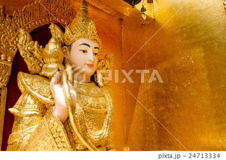 Buddha statue in a beautiful temple. 24713334