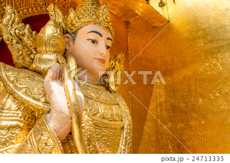 Buddha statue in a beautiful temple. Buddha statue in a beautiful temple. 24713335
