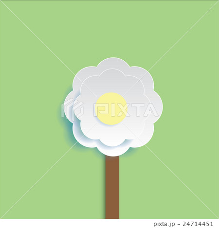3d white flowers Vector illustration 24714451
