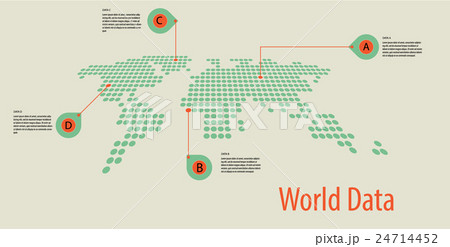 Dotted World Map Info graphics Dotted World Map Info graphics 24714452