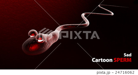 Cartoon illustration of human sperms and egg 24716062