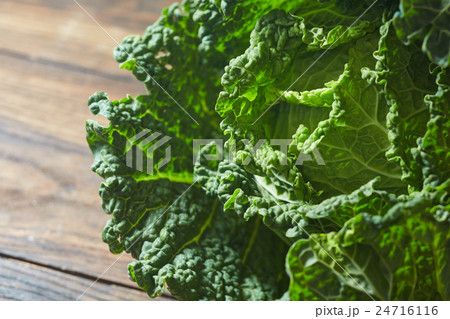 Savoy cabbage super food close up. 24716116